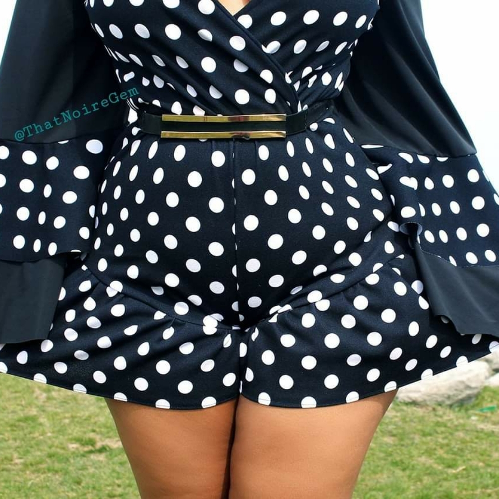 Handmade Pilkadot Romper, size L, XL and XXL.
